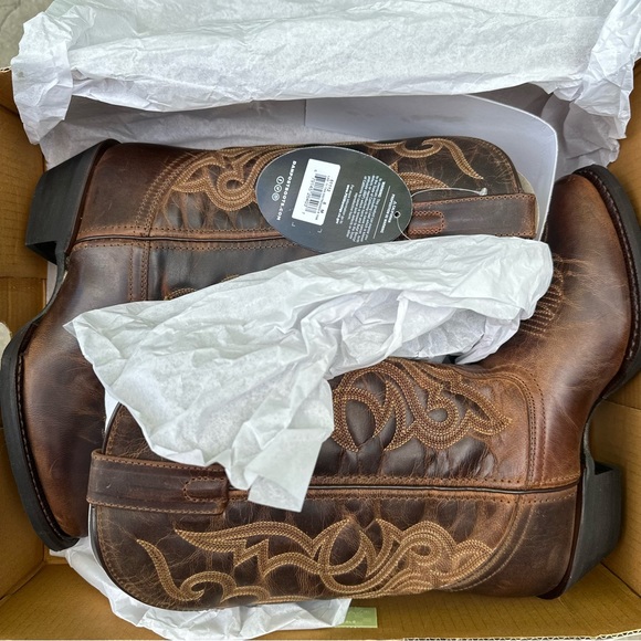 Laredo Cowboy Boots Women's Size 8M Maddie Round Toe Cowboy Boots Western - Picture 2 of 16